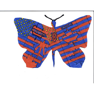 "Butterfly of Boston" made by student from Willow Way Public School, Ontario, Canada