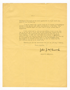 Letter from John J. McCormack to Forester [Forrest] Bailey, November 19, 1927