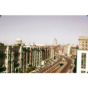 Huntington Avenue from the top of Richards Hall