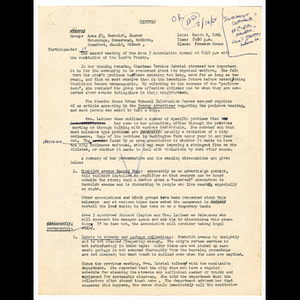 Draft minutes from Area 3 meeting held March 2, 1964