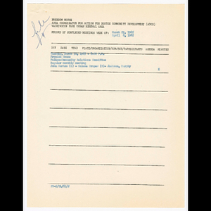 Minutes and attendance list for Police-Community Relations Committee meeting on March 30, 1965