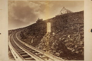 Exterior view of the Summit House and Mount Washington railroad, N.H., undated