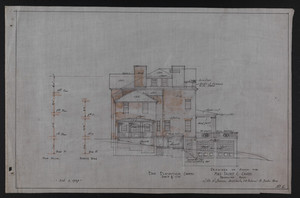 End Elevation (North), Drawings of House for Mrs. Talbot C. Chase, Brookline, Mass., Oct. 7, 1929