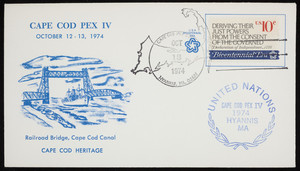 Event day cover, Cape Cod PEX IV, October 12 - 13, 1974.