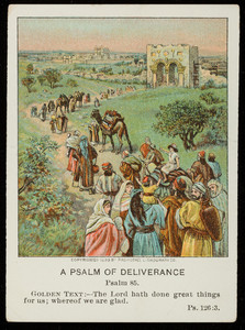 Psalm of deliverance, Little Pilgrim lesson pictures, October 29, vol. 23, 4th quarter, 1911, no. 4, part 5, Pilgrim Press, Boston; New York; Chicago, 1911