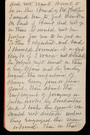 Thomas Lincoln Casey Notebook, September 1888-November 1888, 48, did not want Benet to