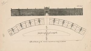 Plan and Elevation of the Tontine Crescent, now erecting in Boston