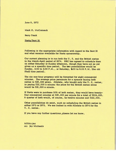 Memorandum from Barry Frank to Mark H. McCormack