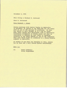 Memorandum from Mark H. McCormack to Phil Pilley and Michael W. Halstead