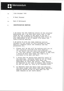 Memorandum from Mark H. McCormack to H. Kent Stanner