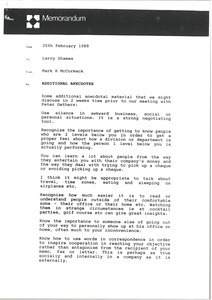 Memorandum from Mark H. McCormack to Larry Shames