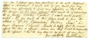 Letter from Joseph Lyman to Unidentified