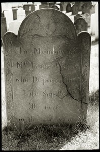 Gravestone of James Wells (1776), Wethersfield Village Cemetery