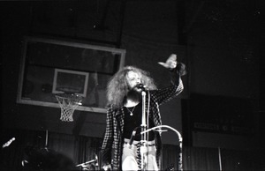 Jethro Tull in concert at the Springfield Civic Center: Ian Anderson (vocals)