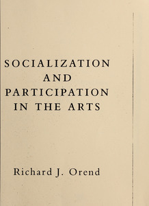 Socialization and participation in the arts