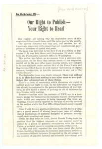 In defense of our right to publish -- your right to read