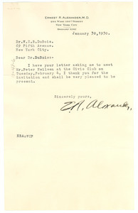 Letter from Ernest R. Alexander to W. E. B. Du Bois - Digital Commonwealth