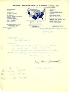 Letter from the National American Woman Suffrage Association to The Crisis