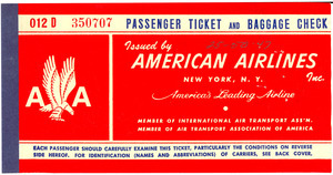 American Airlines ticket