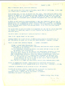 Memorandum from Lillian Lustig to Independent Citizens' Committee of the Arts, Sciences, and Professions Literary Division Executive Board