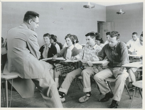 Dr. Loren Peter Beth with class of students