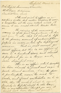 Letter from H. E. Townsend to W. B. Segur