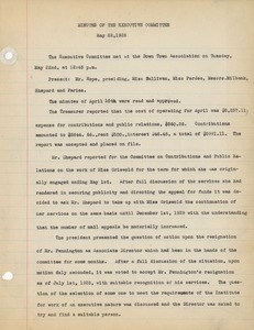 Minutes of Executive Committee Meeting of the Institute for Crippled and Disabled Men