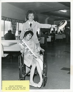 Helen Stonehill with a client on annual boatride