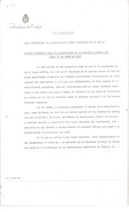 Guidelines for the meeting with the Confederación General del Trabajo de la República Argentina