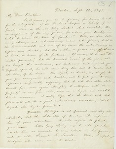 Letter from William Lloyd Garrison to Erasmus Darwin Hudson