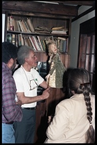 Eugene Terry with marionette, at the book party for Robert H. Abel