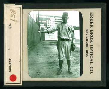 Leslie Mann Baseball Lantern Slide, No. 138