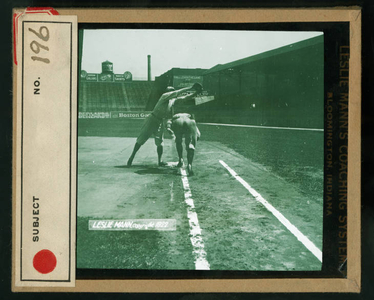 Leslie Mann Baseball Lantern Slide, No. 196