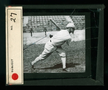 Leslie Mann Baseball Lantern Slide, No. 27