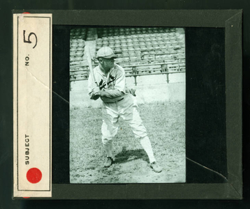 Leslie Mann Baseball Lantern Slide, No. 5