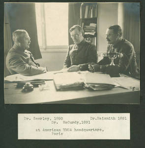 Frank Seerley, James McCurdy, and James Naismith in France, World War I
