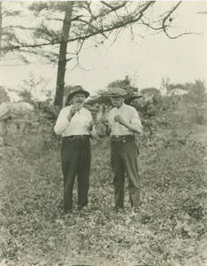 President Doggett and Robert Morse at the Building Site of Weiser Hall at Springfield College, 1921