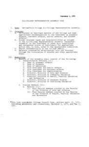 All-College Representative Assembly Code (September 1, 1971)