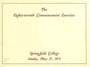 Springfield College Commencement Program (1973)