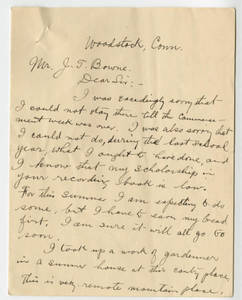 Undated letter from Hyozo Omori to Jacob T. Bowne