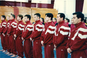 Springfield College men's gymnastics team, ca. 1985