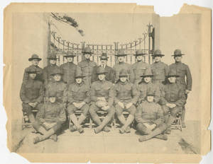 Student Army Training Corps Football Squad with Hats (1918)
