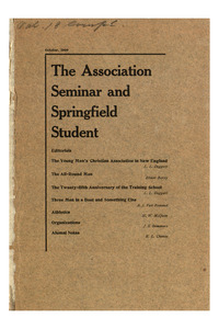 The Association Seminar (vol. 18 no. 1), October, 1909