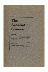 The Association Seminar (vol. 21 no. 7), April 1913