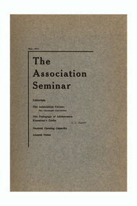 The Association Seminar (vol. 21 no. 8), May 1913