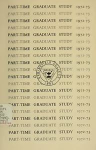 Springfield College Part-time Graduate Study Catalog, 1972-73