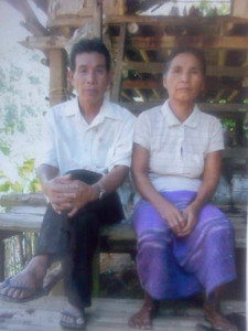 A photograph of Hta Bay and Ni Ta in Karenni Camp #2 in Mae Surin, Thailand, 2010.