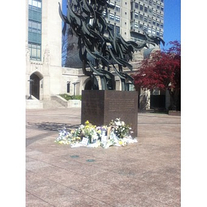 2013 Boston Marathon memorial on Boston University campus