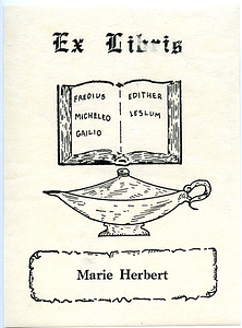 Ex libris Marie Herbert