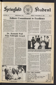 The Springfield Student (vol. 101, no. 2) Sept. 19, 1986